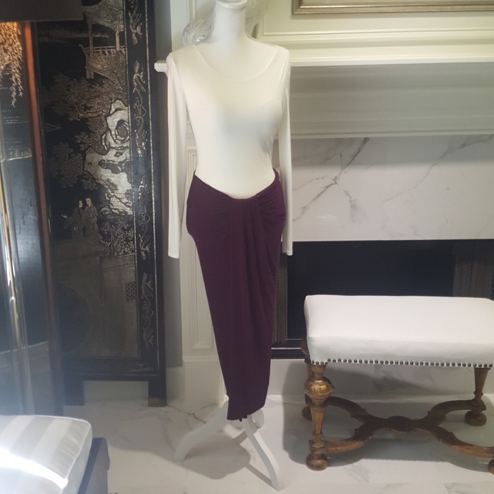 Donna Karen Wrap Midi Skirt